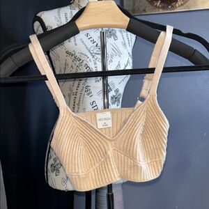 wild fable Ribbed Knit Bralette - Cream
